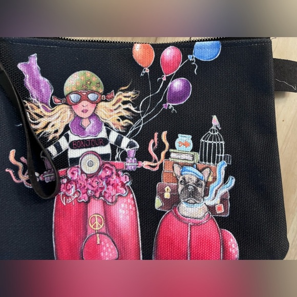 Laura Hamilton Colorful Graphic Cosmetic Bag - Picture 3 of 4